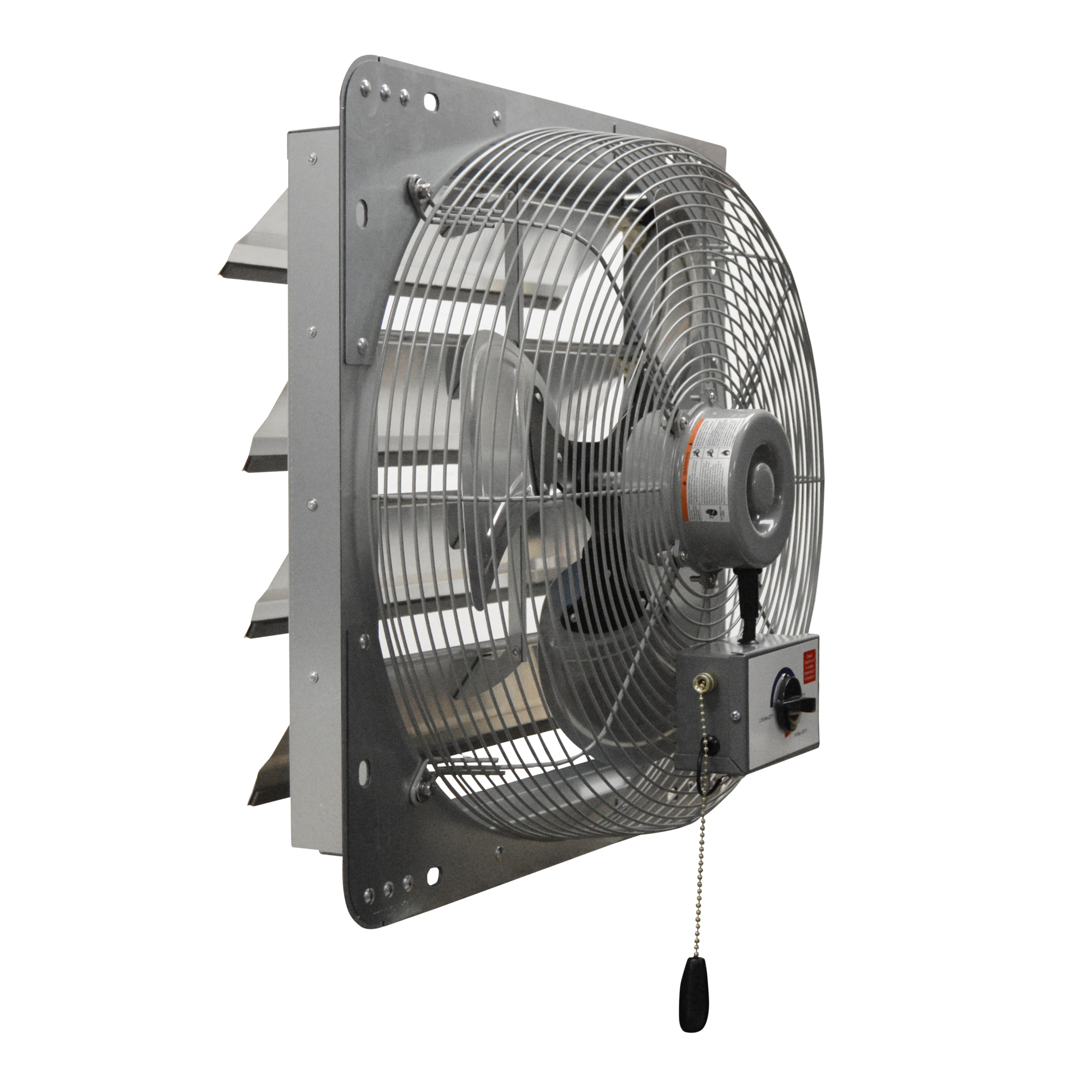 Canarm, 18in. SHUTTER FAN ADJUSTABLE THERMOSTAT, 3 SPEED, Drive Type Direct, Fan Diameter 18 in, Air Delivery 1736 cfm, Model# GSF3-18A